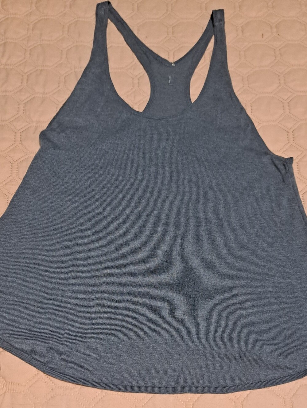 Lululemon Women's Racerback Tank Top - Blue Soft Sweater Material Size S